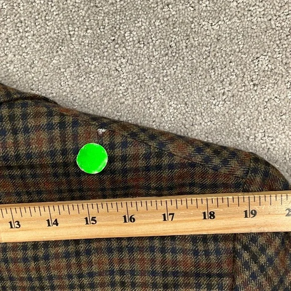 Hart Schaffner Marx Blazer Mens 40R Brown Plaid Gold Trumpeter Loro Piano Italy
